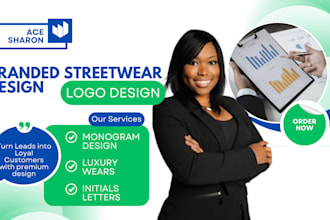 design branded streetwear clothing design luxury monogram initial letter logo