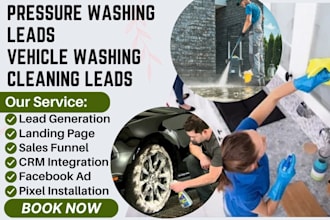 generate pressure washing cleaning leads vehicle washing pressure cleaning leads