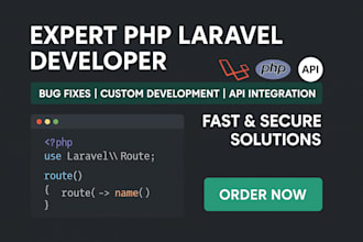 develop, fix, and customize PHP laravel websites