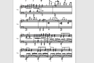 create piano arrangment of any piece you like