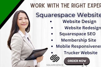 do highly responsive squarespace website booking membership site landing page