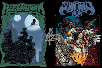 draw illustration for stoner, doom, fuzz, heavy metal