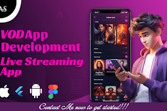 develop live streaming app streaming website video streaming app music app vod