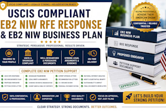 prepare uscis compliant rfe response and business plan for eb2 niw petition