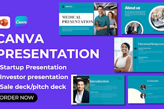 design canva powerpoint, google slide, keynote, prezi, pitch deck presentation