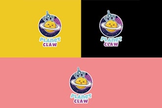 make cute kawaii, chibi, cartoon character, anime logo design
