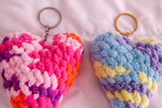 make a heart crochet keychain USA only