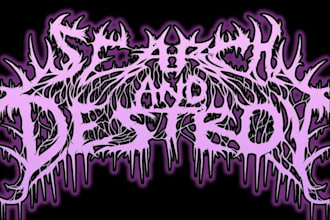 draw modern metalcore deathcore clothing logo