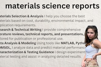 do materials science reports for you