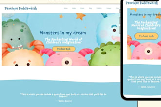 design book author website ,children book website , author website