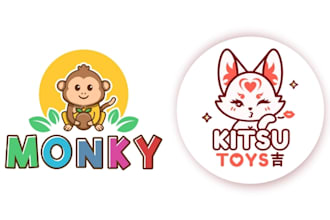 draw kawaii cute cartoon animal, sticker logo for vtuber or fanart