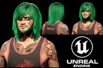 do realistic 3d game character 3d character modeling 3d metahuman ue5 character