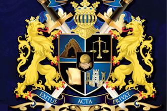 design luxury family crest, heraldic, coat of arms logo
