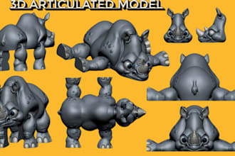 sculpt 3d articulated fidget model 3d toy flexi stl model 3d bjd for 3d printing