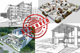 draw site plans, structural drawings for buildings permit, city permit in 24hour
