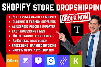 setup shopify dropshipping via dsers spocket syncee trendsi zopi kakaclo amazon