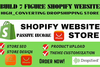 build 7 figure shopify dropshipping store shopify website digital products stans