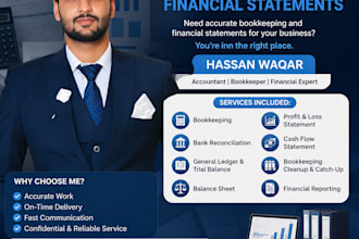 prepare financial statements, profit and loss, financial projections