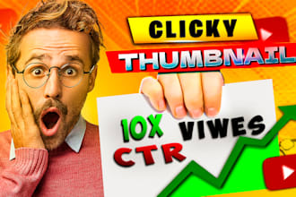 design attractive clickbait youtube thumbnail within 2 hours