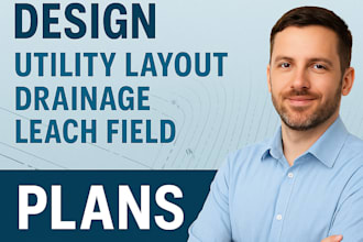 septic system design utility layout drainage leach field civil plans