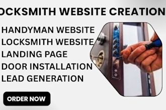 create locksmith website landing page handyman website shopify website