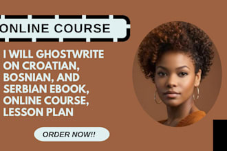 ghostwrite on croatian, bosnian, and serbian ebook, online course, lesson plan