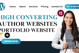 book author website ebook website book website author portfolio landing page