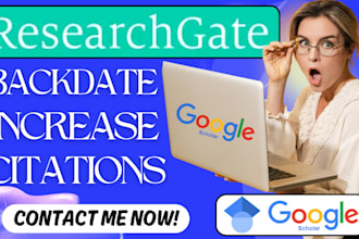 backdate and increase google scholar citations using researchgate and journals
