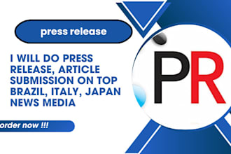 do press release, article submission on top brazil, italy and japan news media