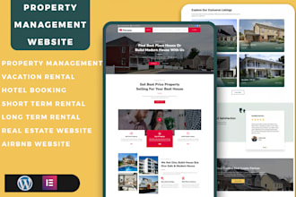 vacation rental website, hotel booking website, property management website