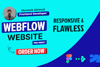 develop responsive webflow website, figma to webflow