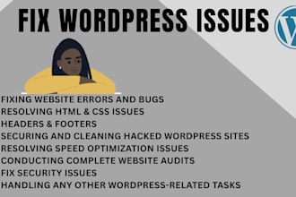 fix wordpress problems, security issues and errors