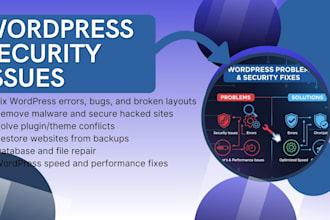 solve any wordpress errors, bugs, and security issues