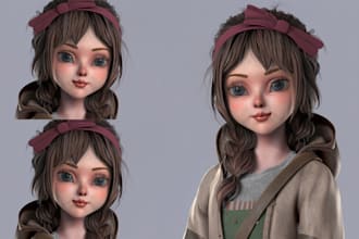 model 3d cartoon character design 3d rigging disney mascot cartoon blender maya