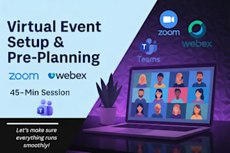 set up your virtual event on zoom, webex, or microsoft teams