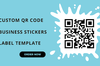 design custom qr codes, business stickers, label templates in canva