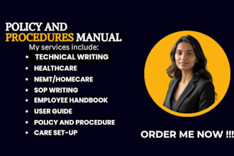 write security, sops, nemt, healthcare homecare policies and procedures manuals