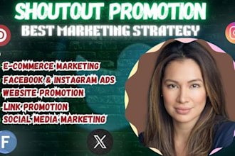 promote shoutout share shopify website link to 95m USA UK fb ig tiktok audience