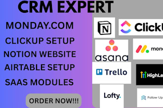 setup instantly prefex mondaycom clickup notion website airtable saas modules