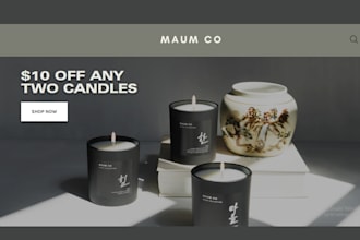 build profitable chandler website candle shopify store candle website