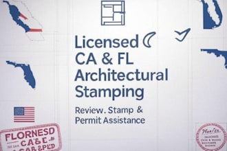 review, stamp california and florida architectural drawings USA city permit