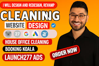 design cleaning service website house office cleaning booking koala launch27 ads