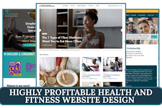 build health fitness website nutrition yoga shopify store supplement gym website