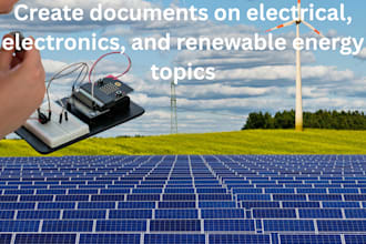 create documents on electrical, electronics, and renewable energy topics