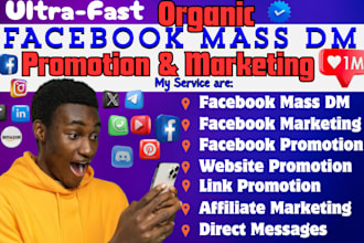 facebook mass dm fb marketing promotion direct message affiliate marketing