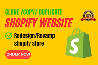 clone shopify store duplicate,edit, copy shopify store, redesign shopify website