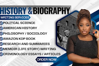 write american history and biography ebook, memoir, canva ai, culture, arts