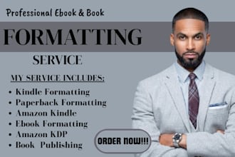 format ebook paperback formatting amazon kindle for amazon KDP book publishing