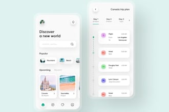 create travel planner app tourism website hospitality app