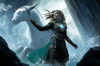draw dnd character art fantasy scifi illustration for you